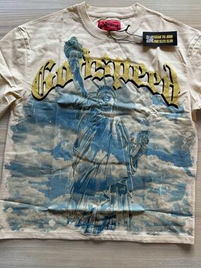 Godspeed Chrome Liberty T Shirt - Cream - Size M - Brand New in Original Bag